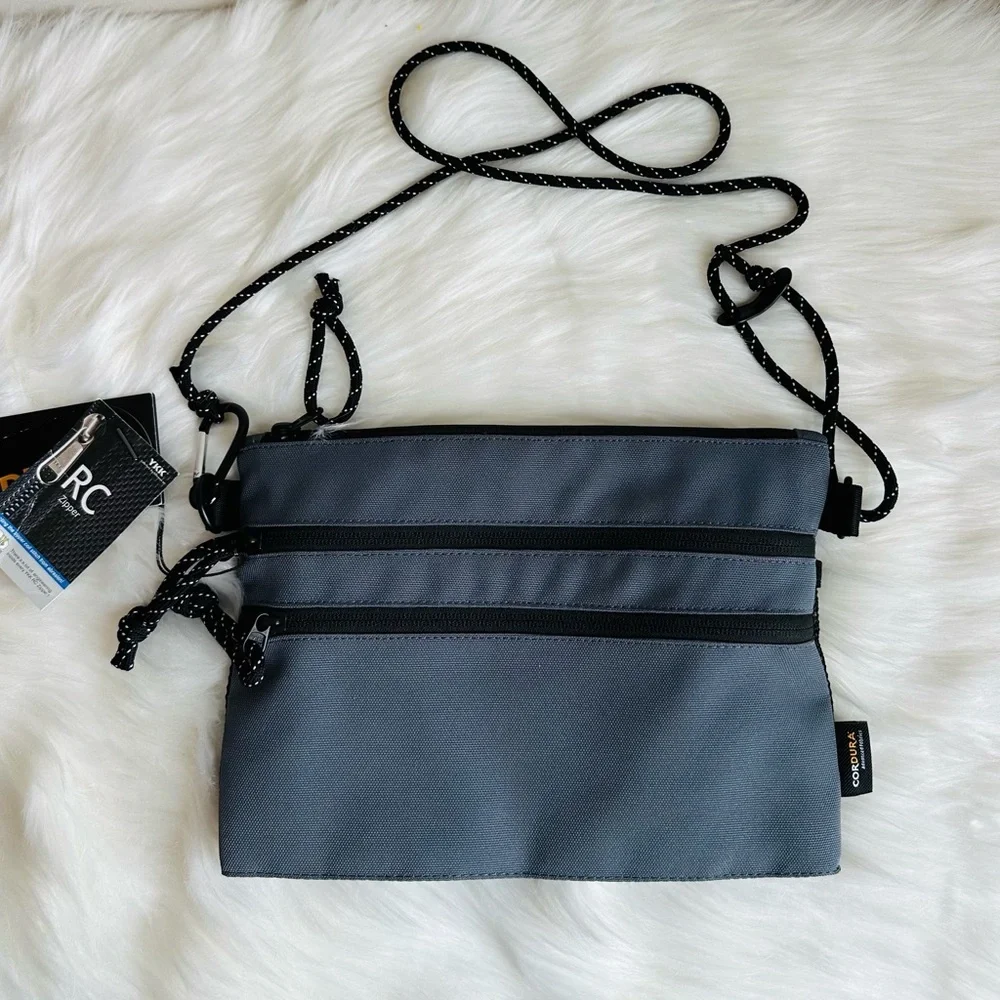 NWT Cordura Advanced Fabric Accessory Utility Pouch Dark Grey and Black